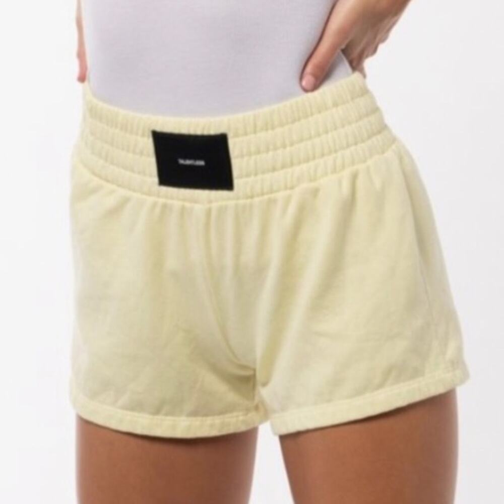 Talentless Women's Lemon Tonic Pull On High Rise Boxing Shorts Size Large